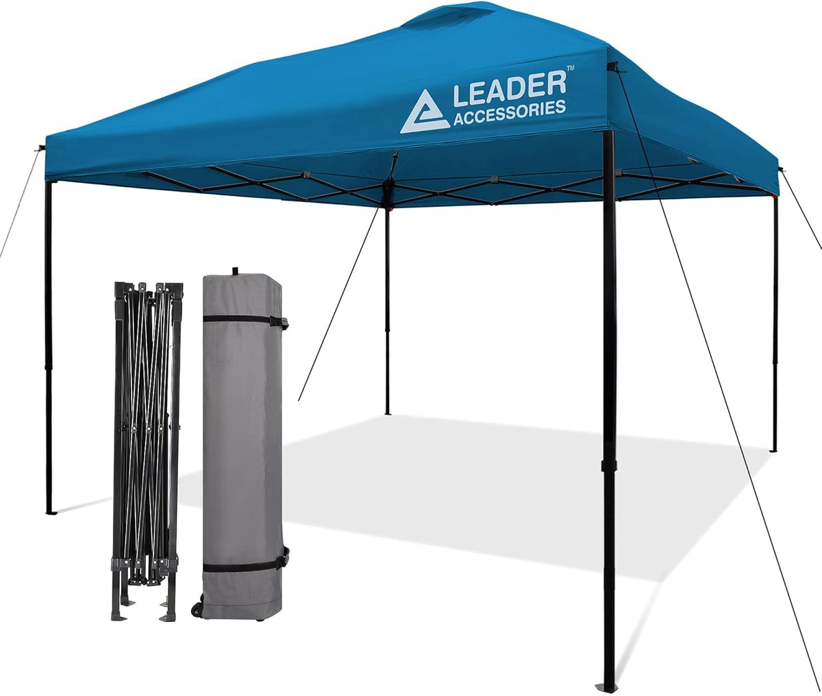 Pop-Up Canopy Tent 10'x10' Straight Leg Shelter with Wheeled Carry Bag, Silver S781