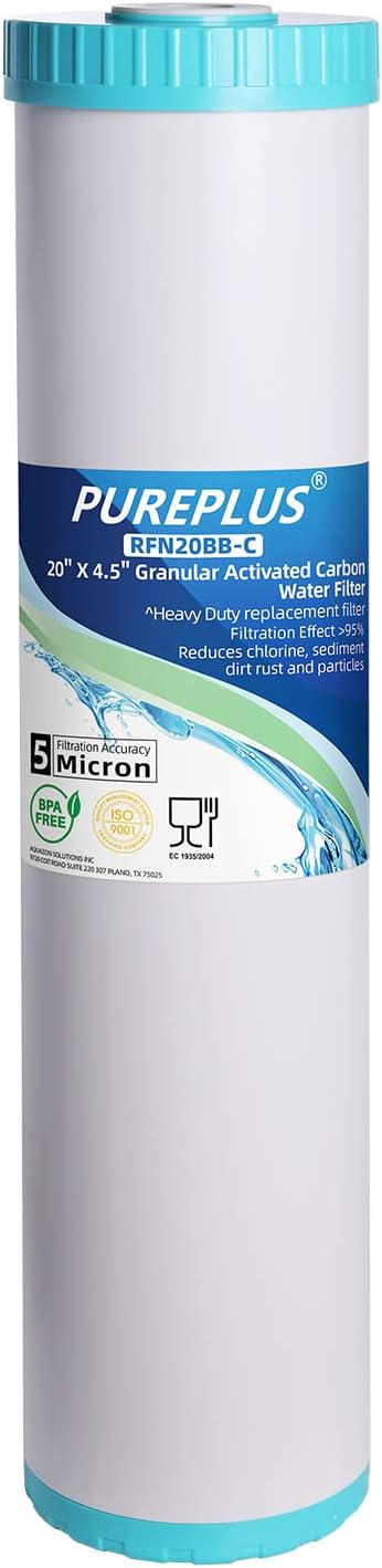 5 Micron 20 x 4.5 Whole House Granular Activated Carbon Water Filter Cartridge, 1 Pack W840