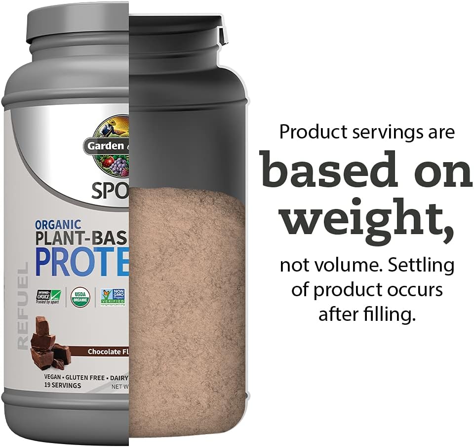 Organic Vegan Chocolate Plant Protein Powder, 19 Servings Pack of 2 W8334