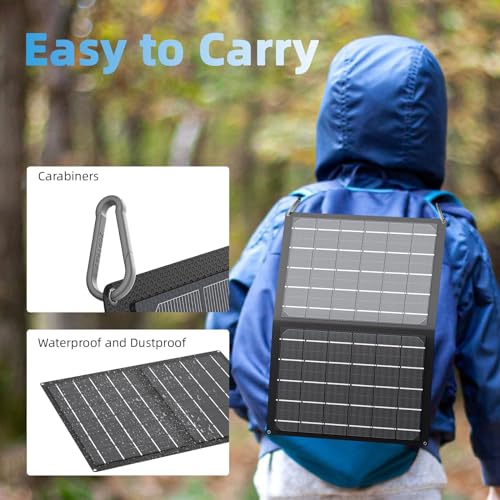 100W Foldable Solar Panel with Kickstand J6951