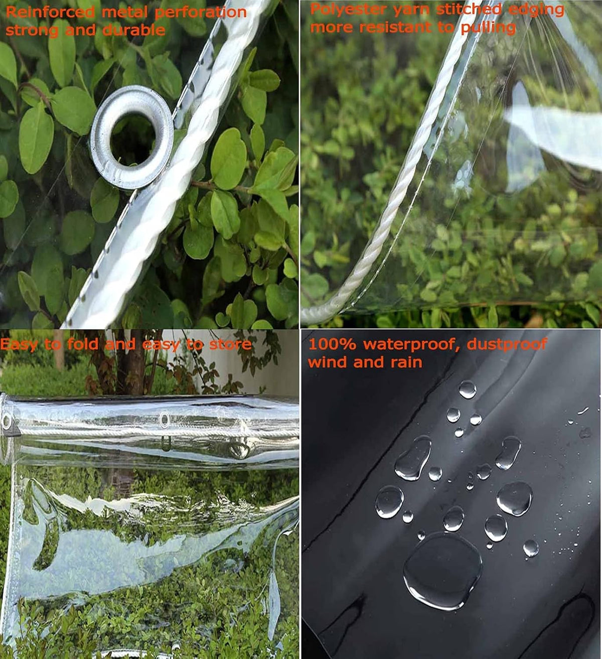 0.35mm Clear PVC Tarpaulin Cover A809