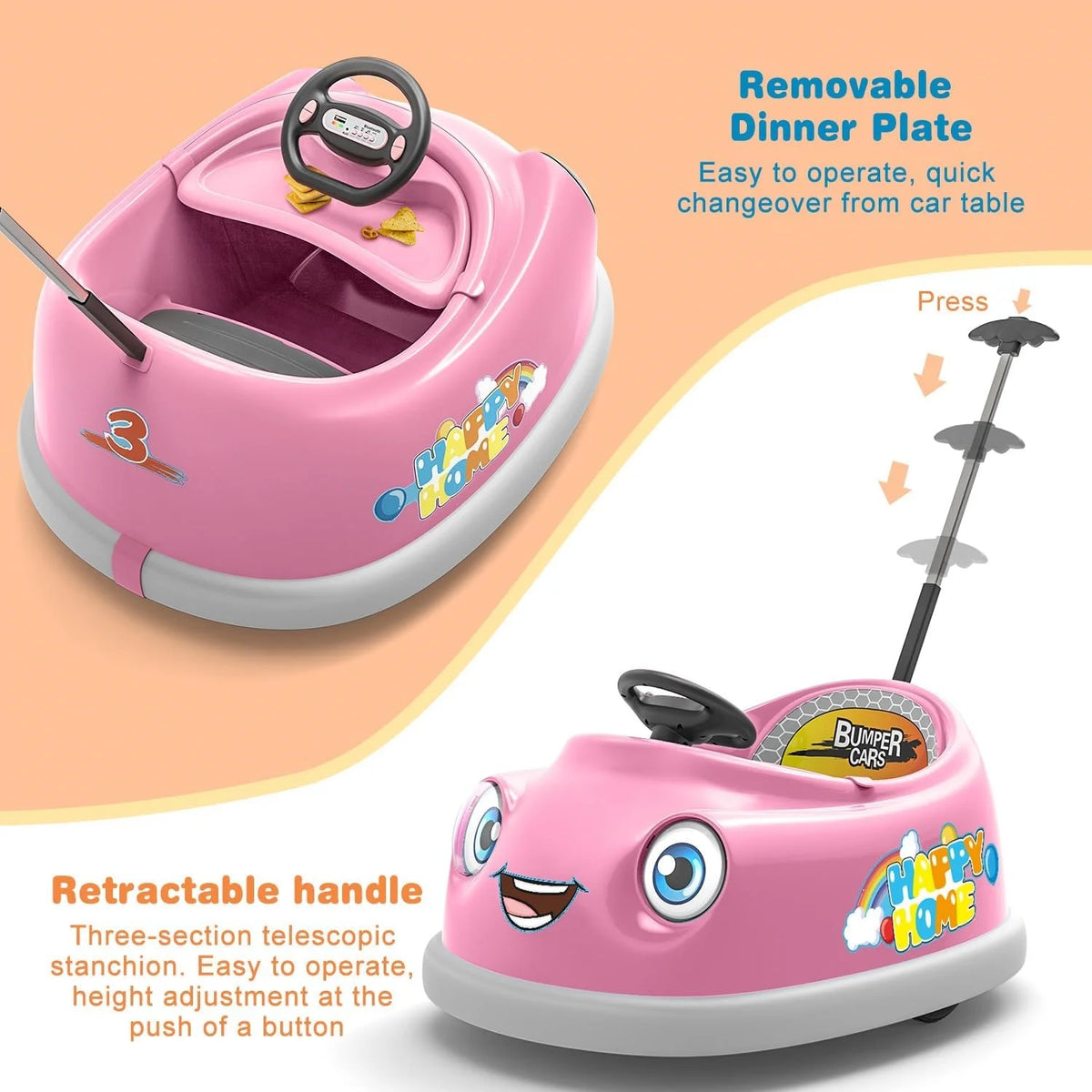 Blue 12V Electric Bumper Car for Kids F11402