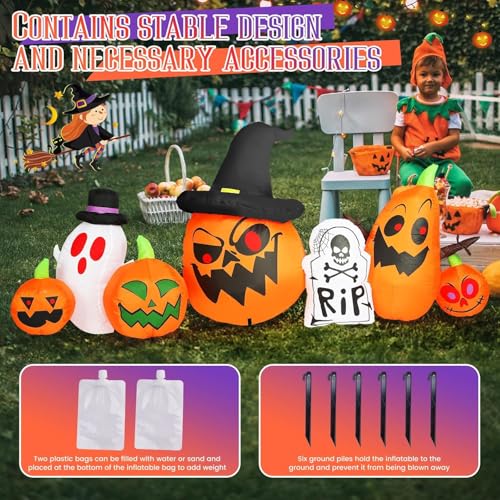 8FT Halloween Inflatable Decorations with LED Lights P252