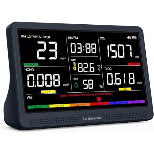 Indoor Air Quality Monitor 16 in 1 Portable Real-Time Detector S3942