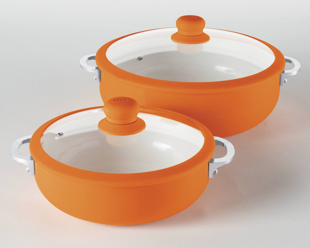 2-Piece Ceramic Nonstick Caldero Set Orange M9454