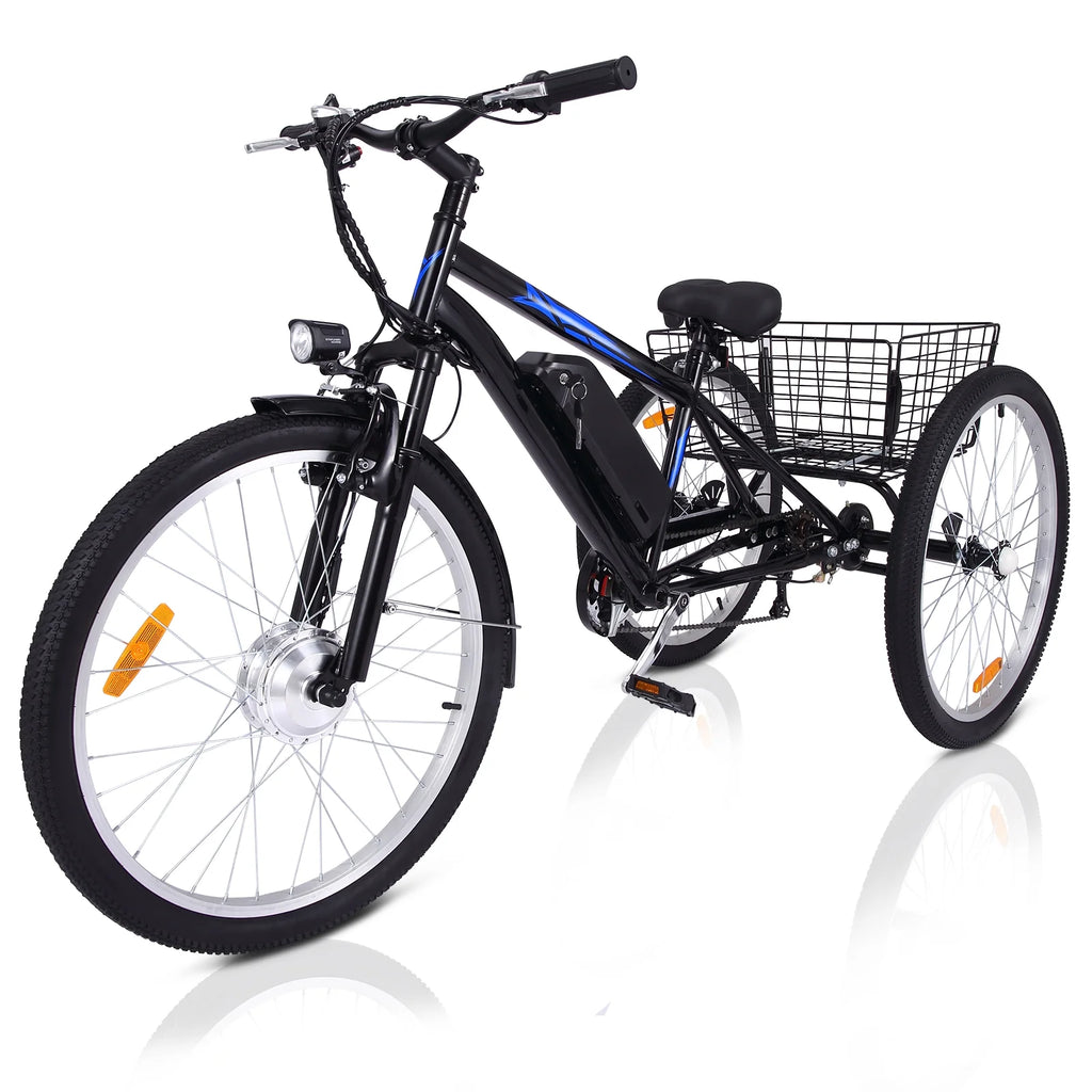 7-Speed Electric Trike with Basket F548