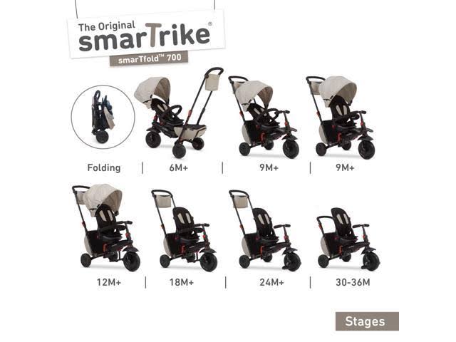 Beige Folding Baby Tricycle P9129