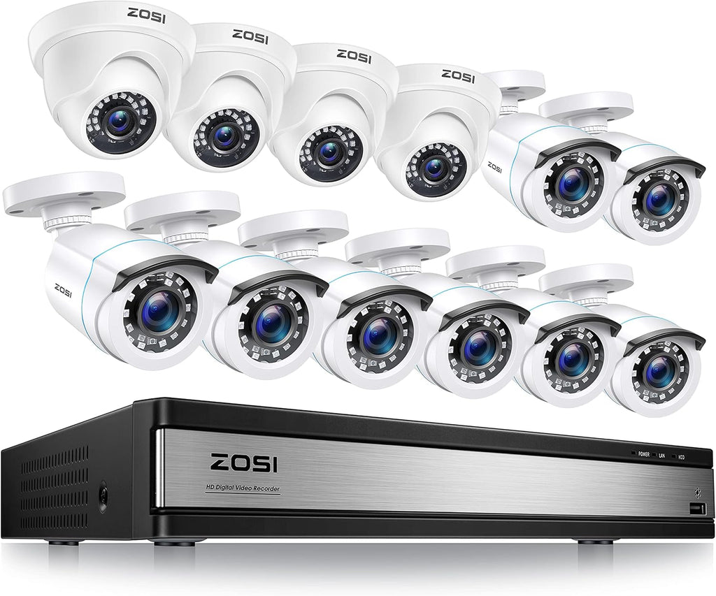 5MP Lite 8 Channel Surveillance DVR with 1TB Hard Drive and 8 x 1080p Weatherproof CCTV Dome Camera M247