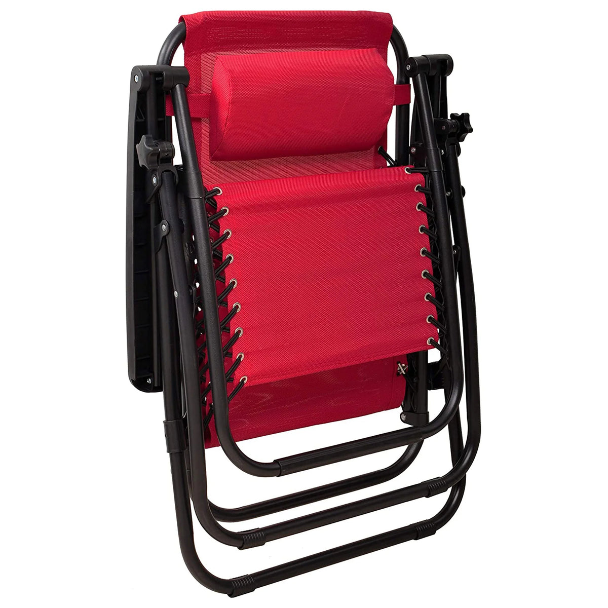 Adjustable Outdoor Zero Gravity Recliner Lounge Chair, Burgundy, 2 O917947