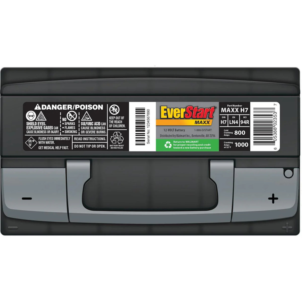 Lead Acid Automotive Battery Group Size H7 12 Volt 800 CCA C566393