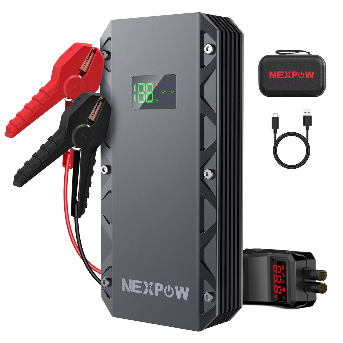 2000A Peak 12V Portable Car Jump Starter with USB Quick Charge 3.0 K5444