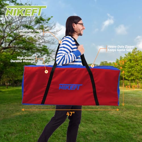 Oversized 4 ft Wide X 3.5 ft Tall 4-to-Score Game with 44 Pieces Rings and Cup Holder P7277