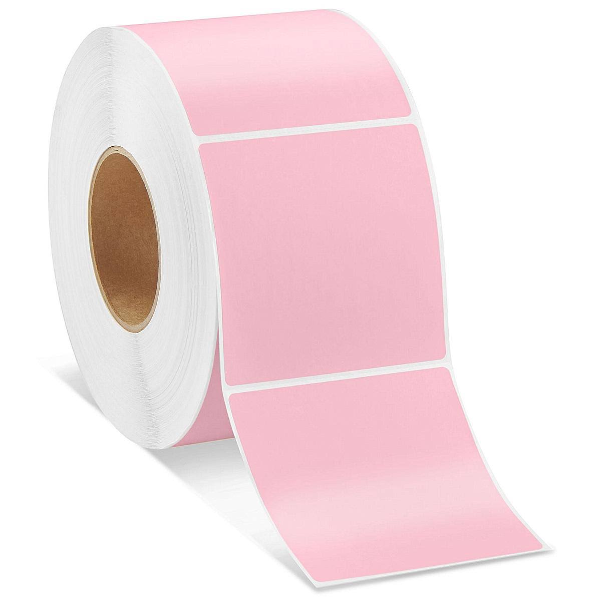 Pink Thermal Transfer Labels, 4 x 4 Y9689