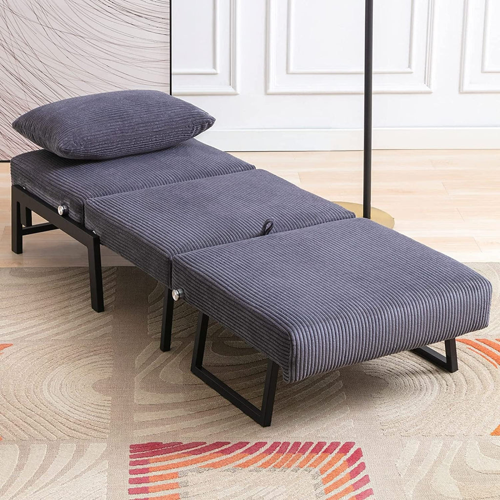 Foldable Sleeper Sofa Bed Dark Grey U88381