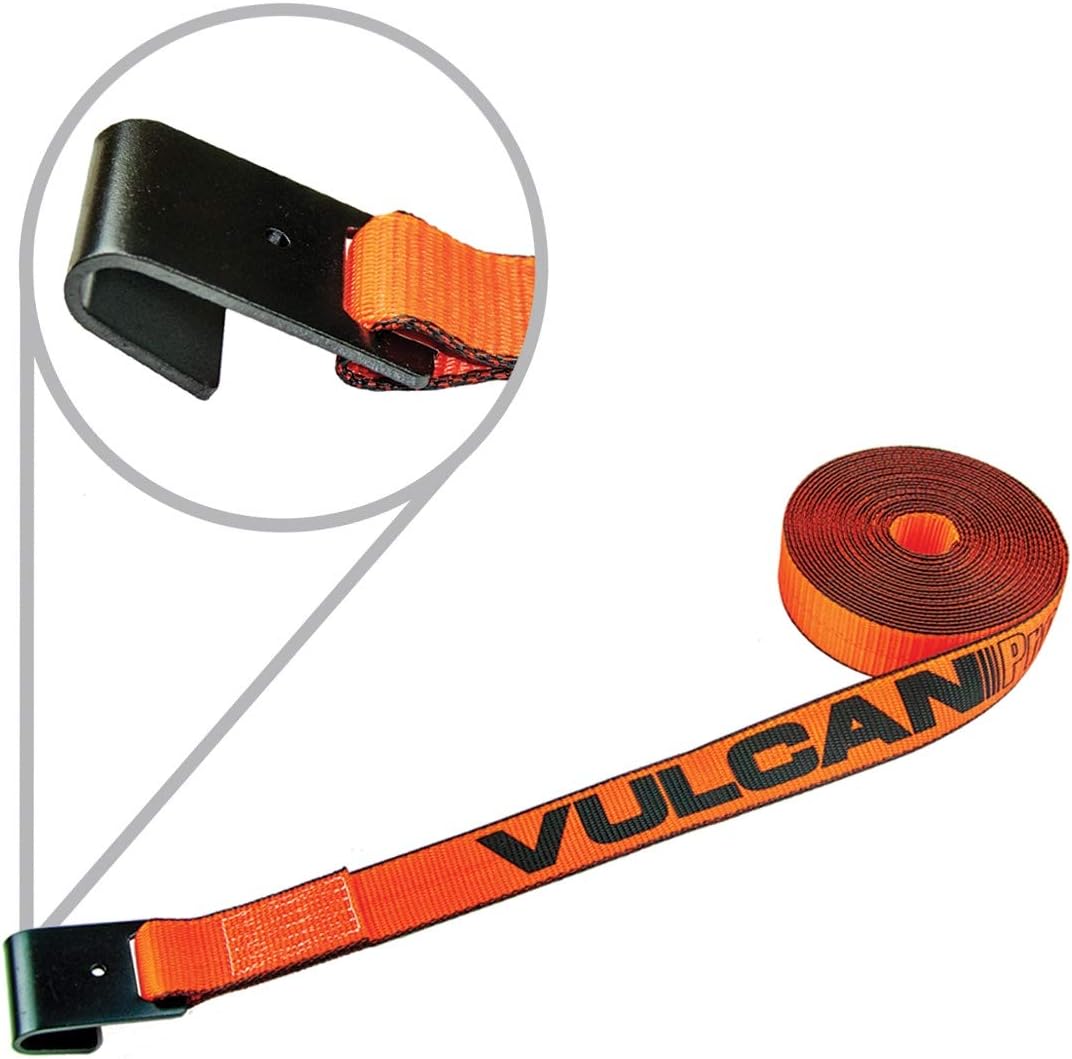 2 Inch x 27 Foot Winch Strap with Flat Hook, 4 Pack V32854