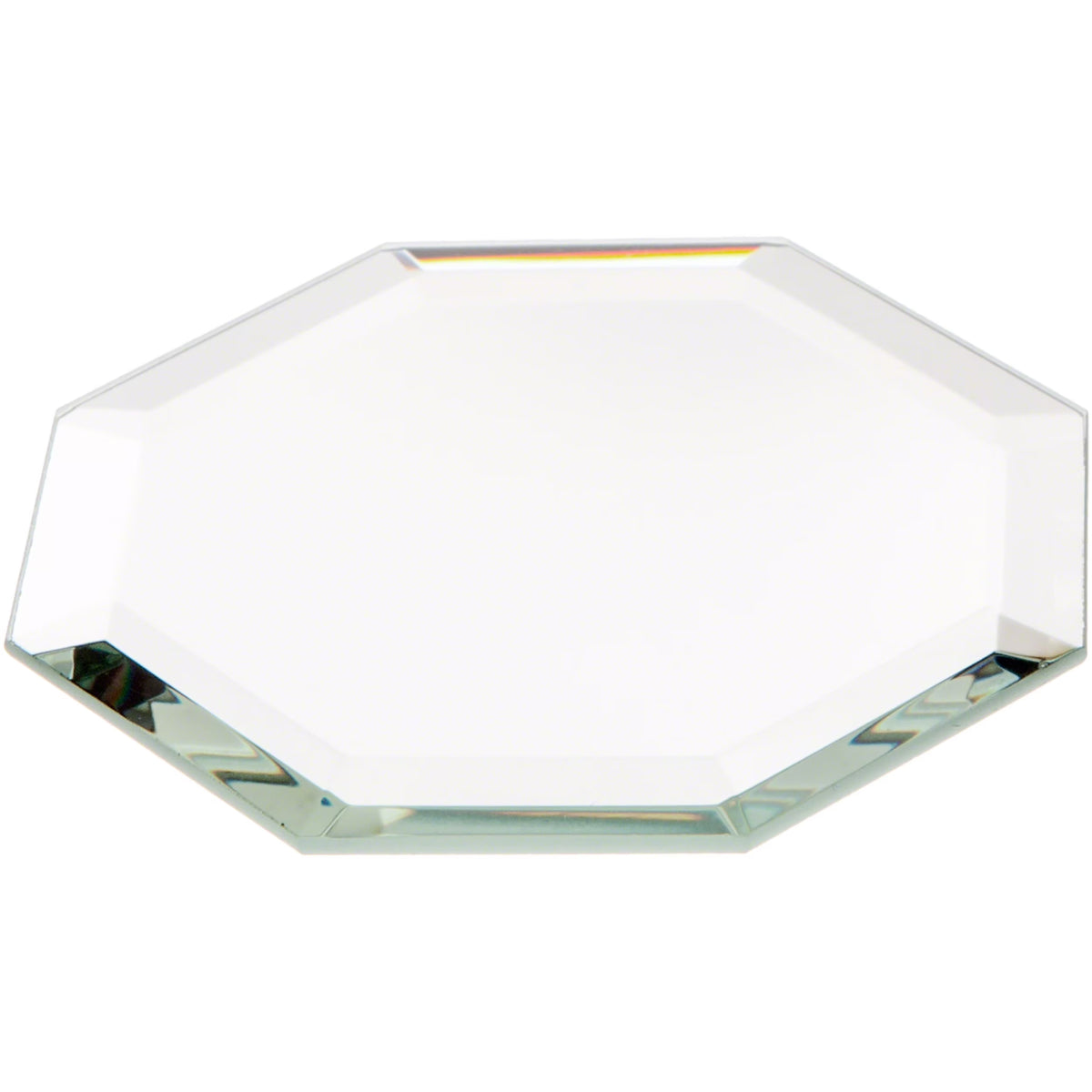 Octagon 3mm Beveled Glass Mirror, 2.5 inch x 2.5 inch (Pack of 6) J9702