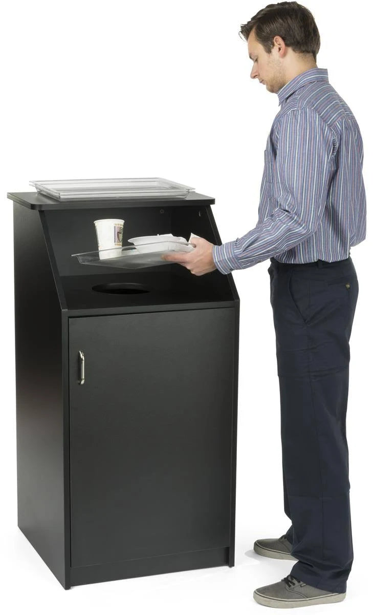 Black 36 gal Trash Receptacle O948