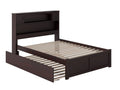 Espresso Full Platform Bed with Trundle Bed T2926