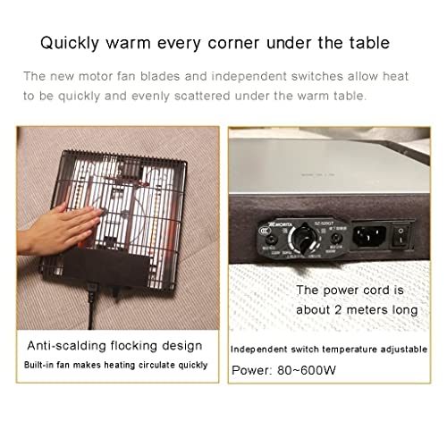Grey 105 * 75 * 38cm Kotatsu Heater Table Set U427