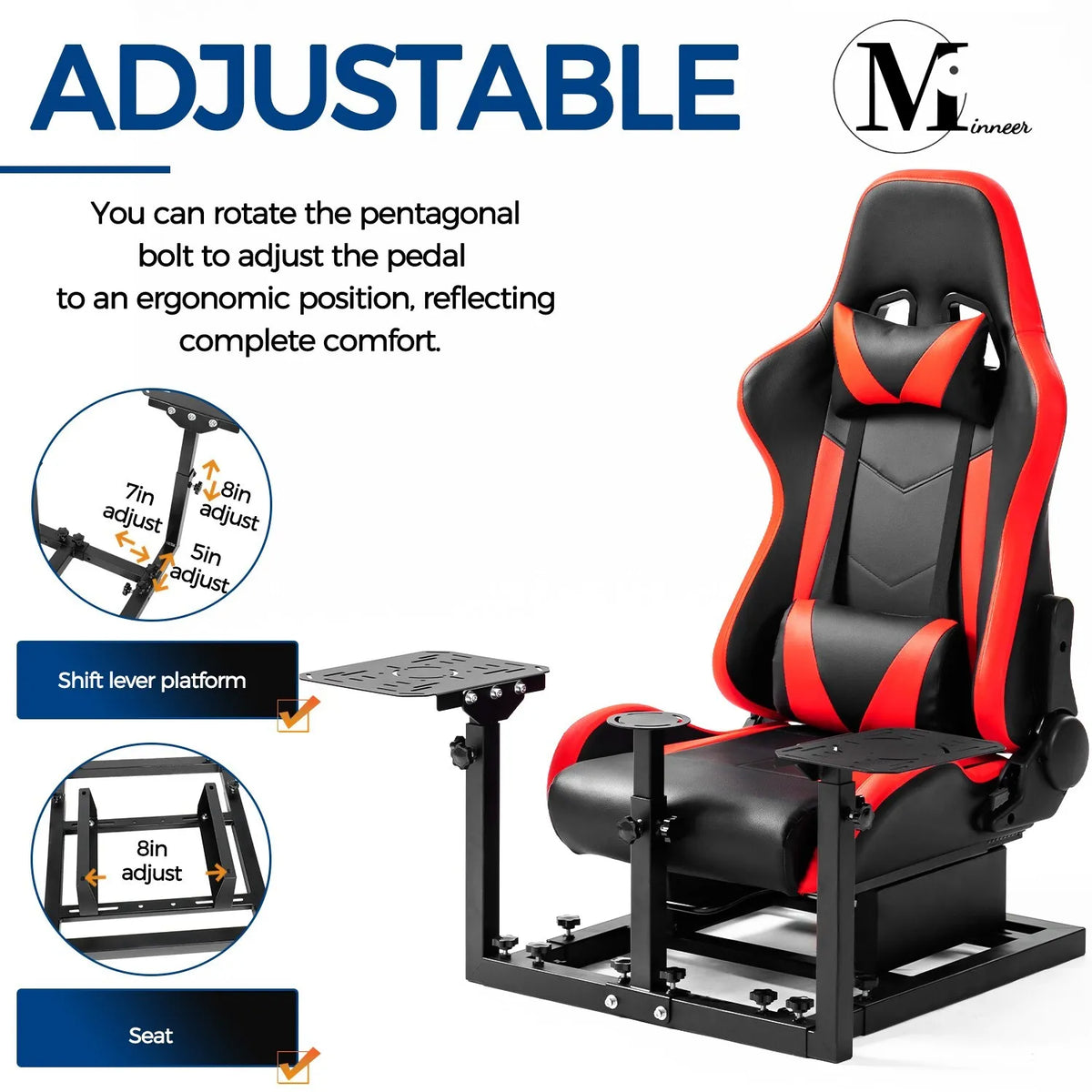 Flight Simulator Cockpit with Red Seat E18503