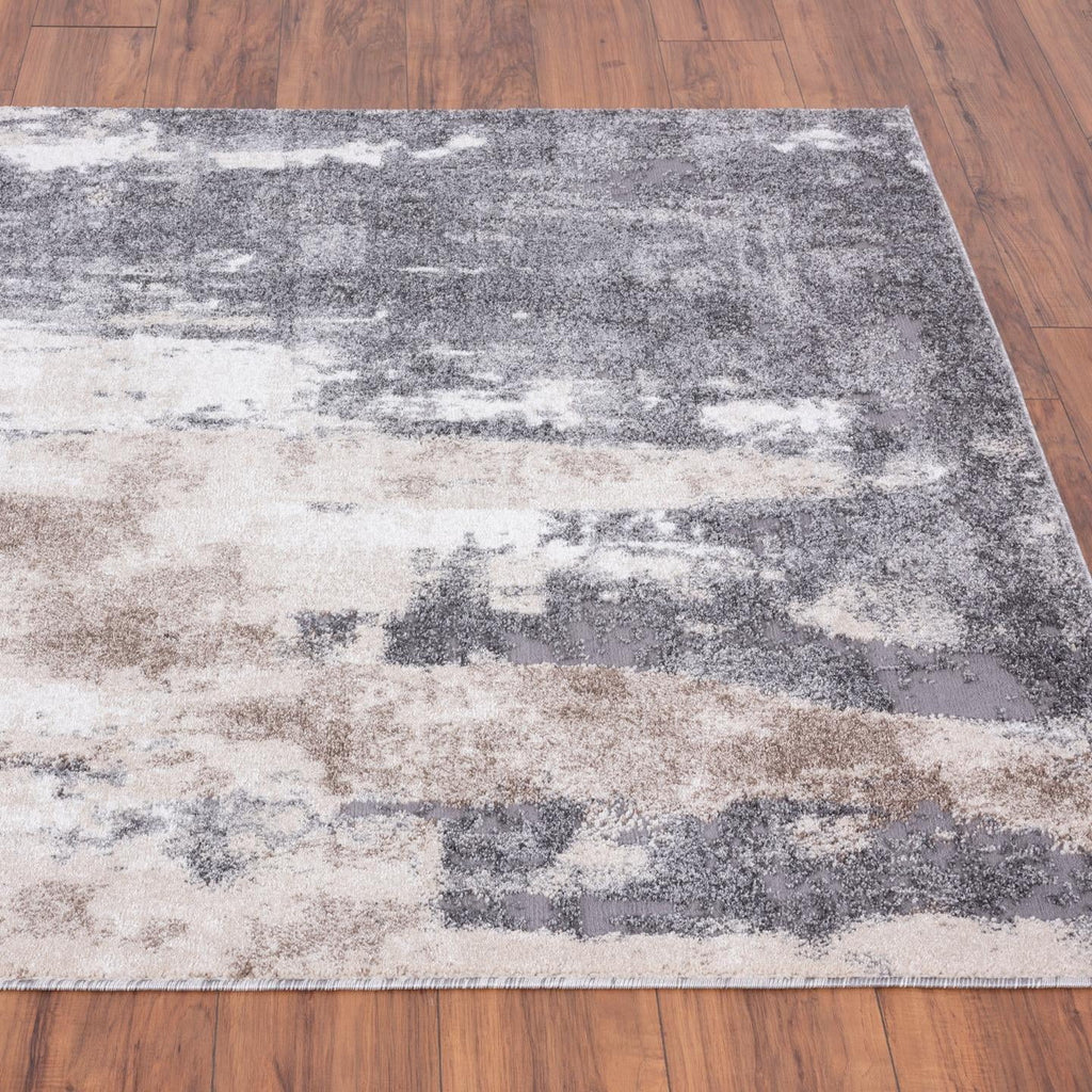 Modern Abstract Area Rug Gray 8 x 10 U1592