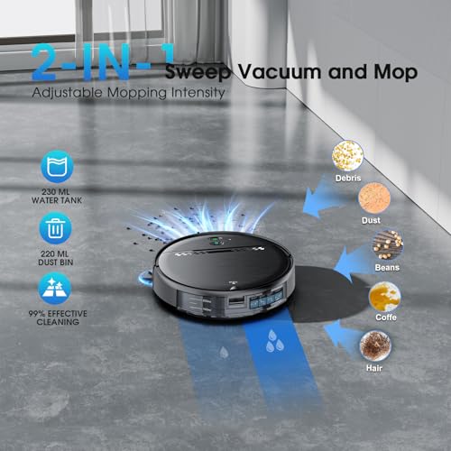 Robot Vacuum and Mop with LiDAR Navigation O123489