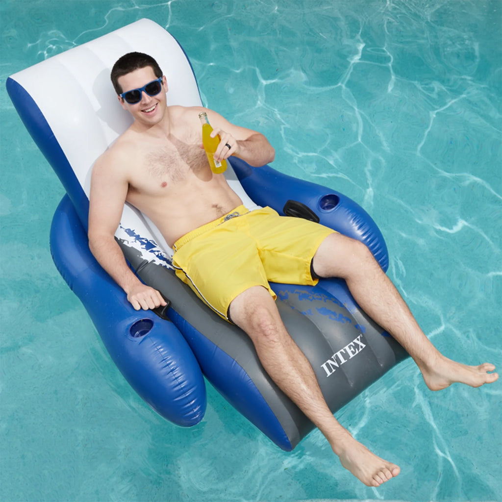 Inflatable Pool Lounge Chair with Cup Holders Z175