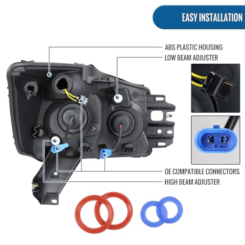 Black Projector Headlights Pair O178860