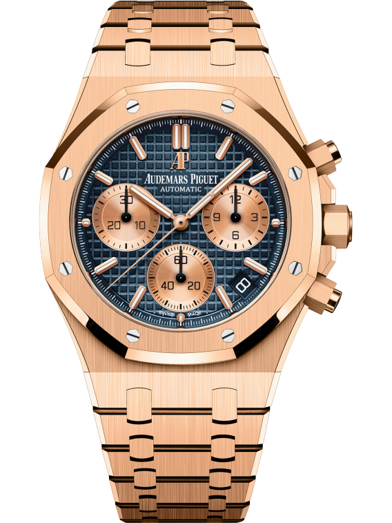 Pink Gold Blue Dial Chronograph 41mm K77801