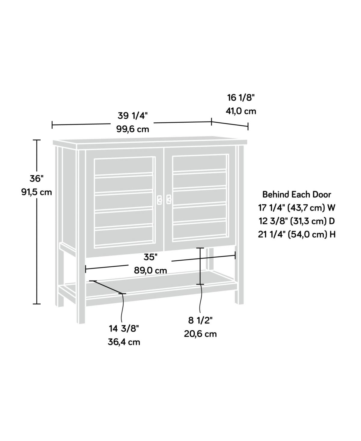 Mystic Oak Console Table V744201