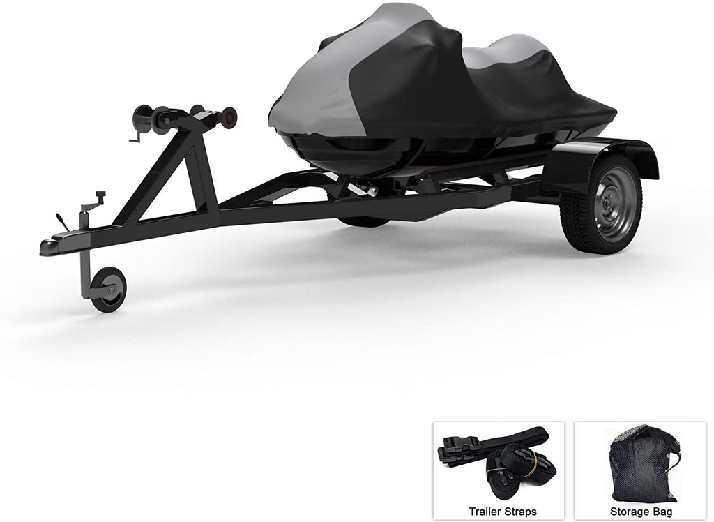 Gray/Black Trailerable Jet Ski Covers with Storage Bag X255928