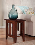 Chair Side Table in Walnut or Caramel F404