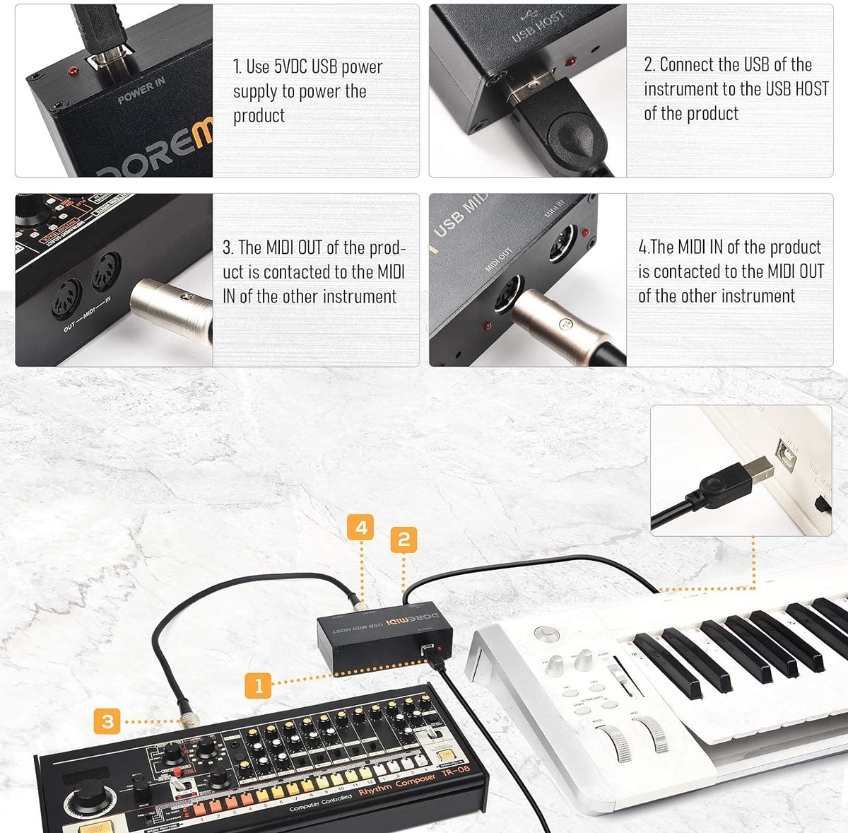 USB to MIDI Converter MIDI Interface C85811