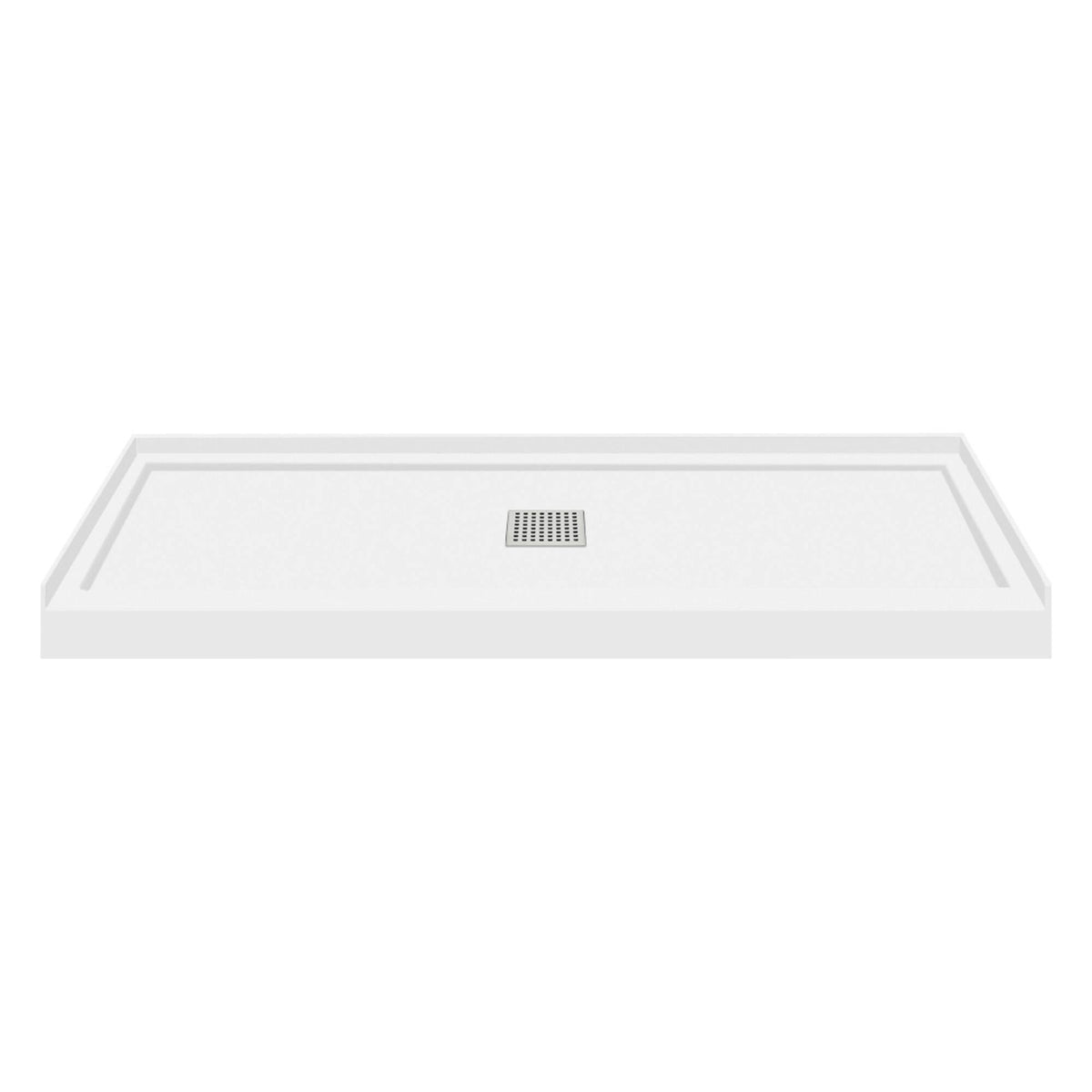 Cameo Single Threshold Shower Base with Center Drain Z5539