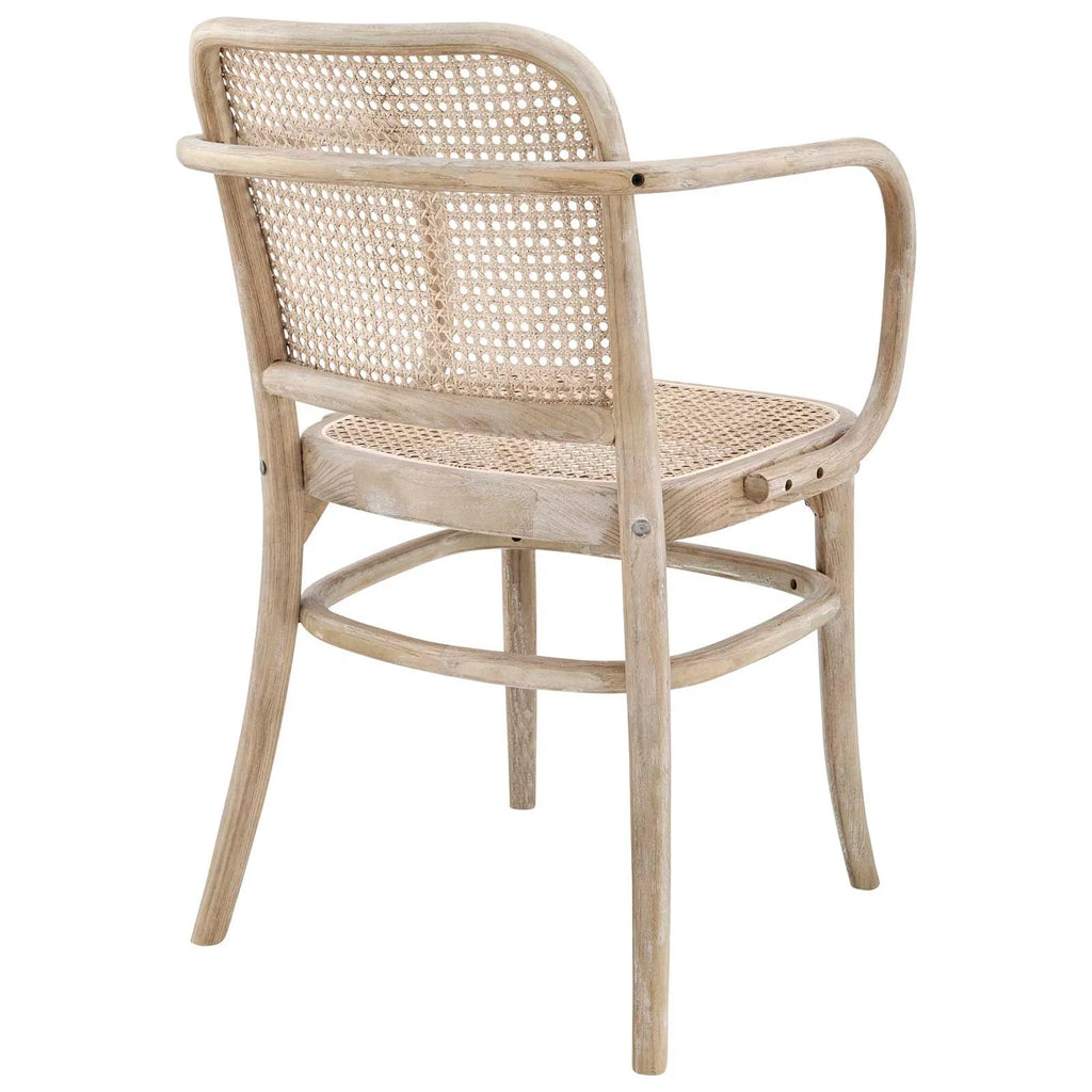 Cane Rattan Wicker Wooden Dining Chair J378