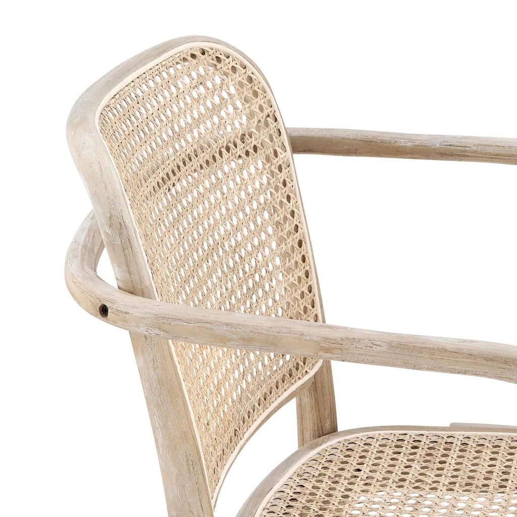 Cane Rattan Wicker Wooden Dining Chair J378