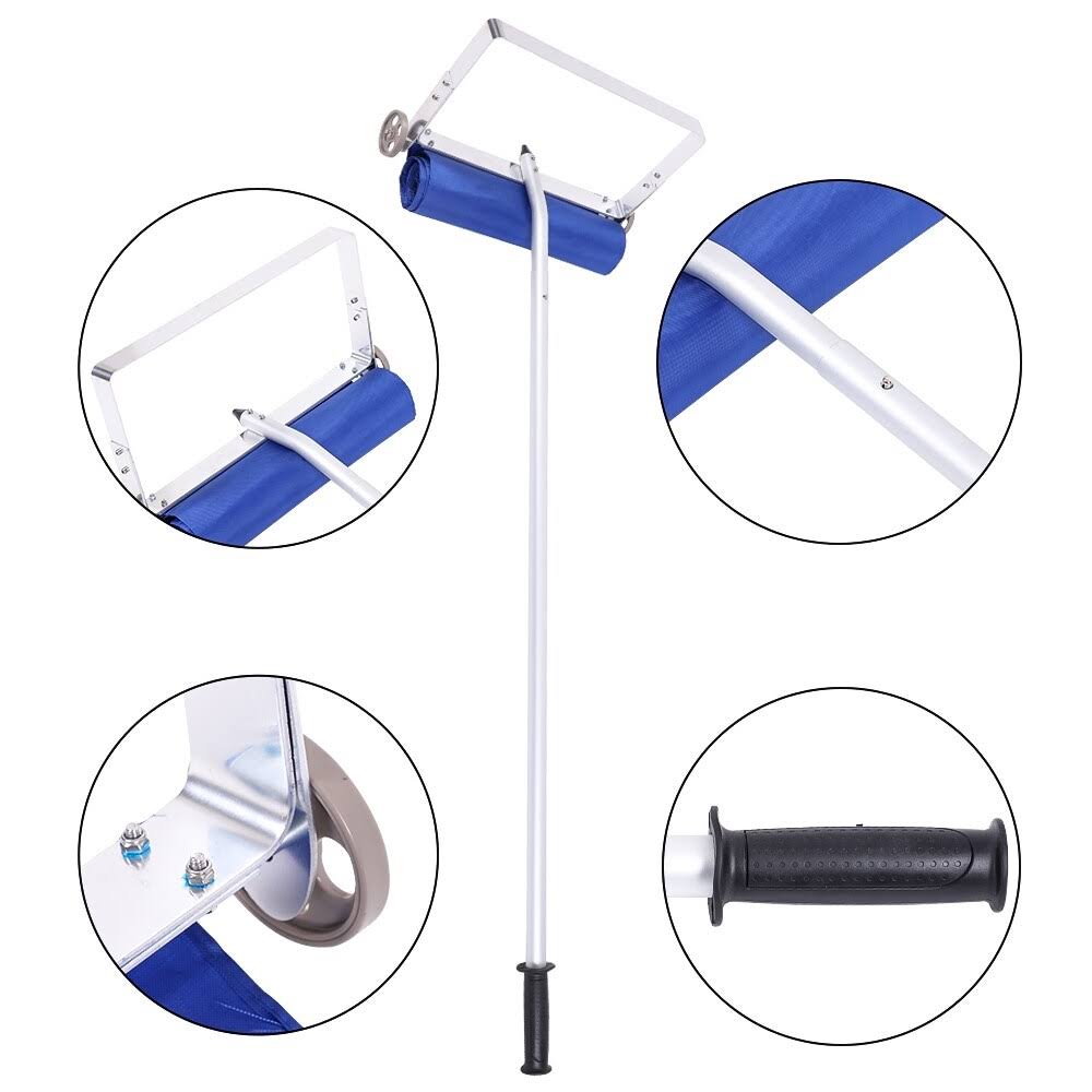 20 Feet Aluminum Frame Cloth Head Roof Snow Remover 1.2m 5 Sections Z73723