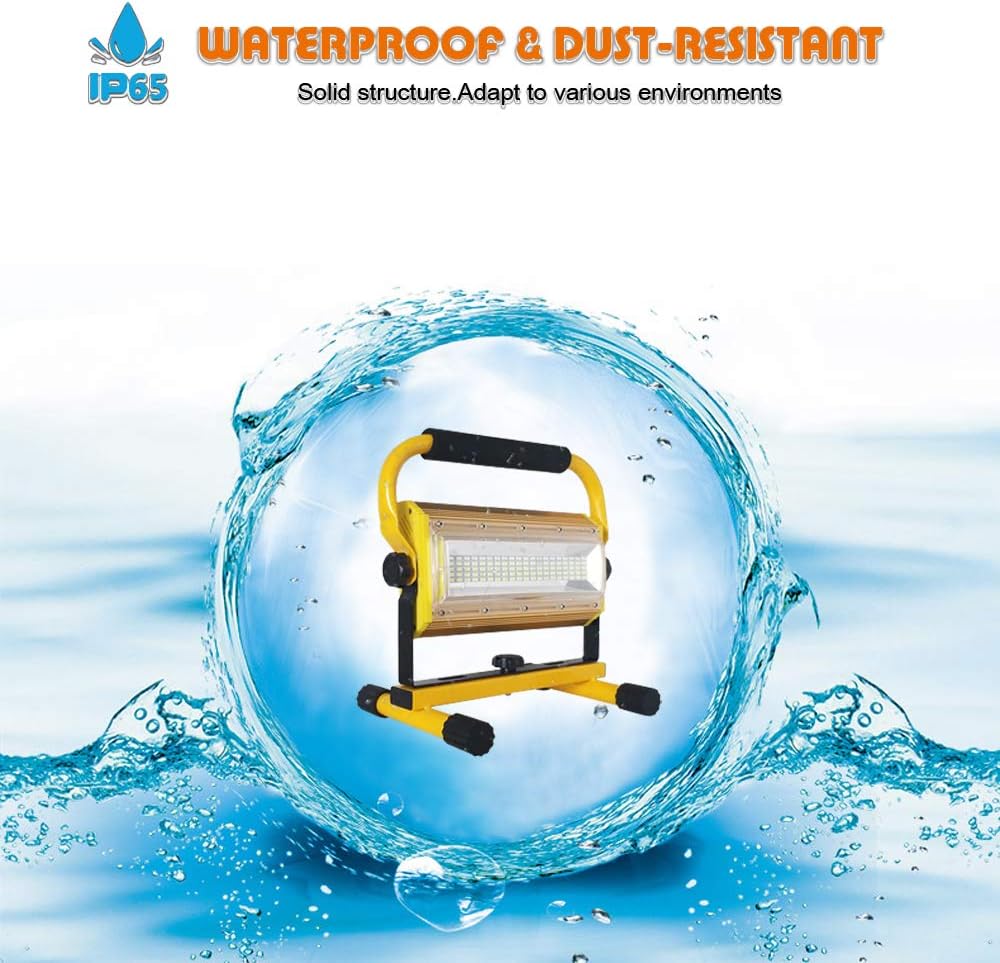 100W Waterproof Portable LED Work Light with Stand Y672572