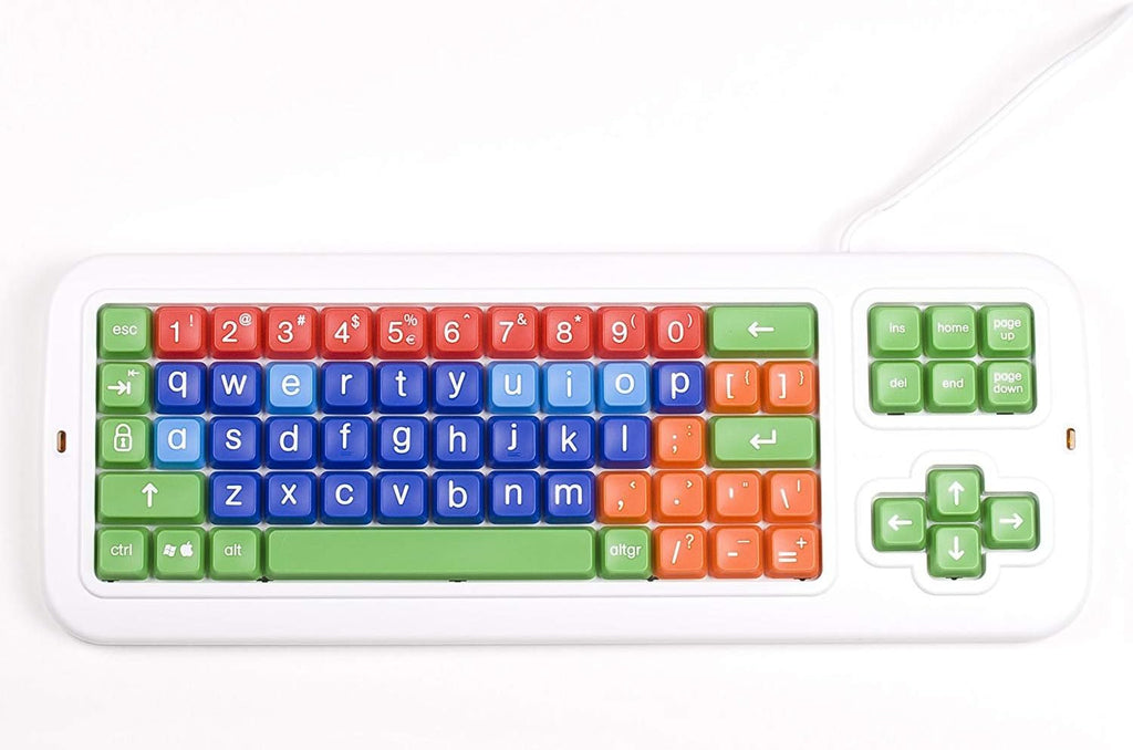Colored Keyboard with Large Print Letters and Large Keys W25891