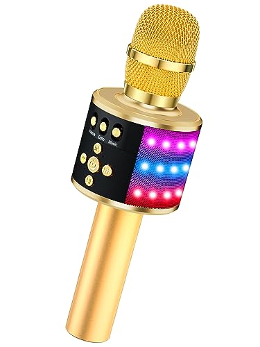 Bluetooth Karaoke Microphone with Disco Lights H338657