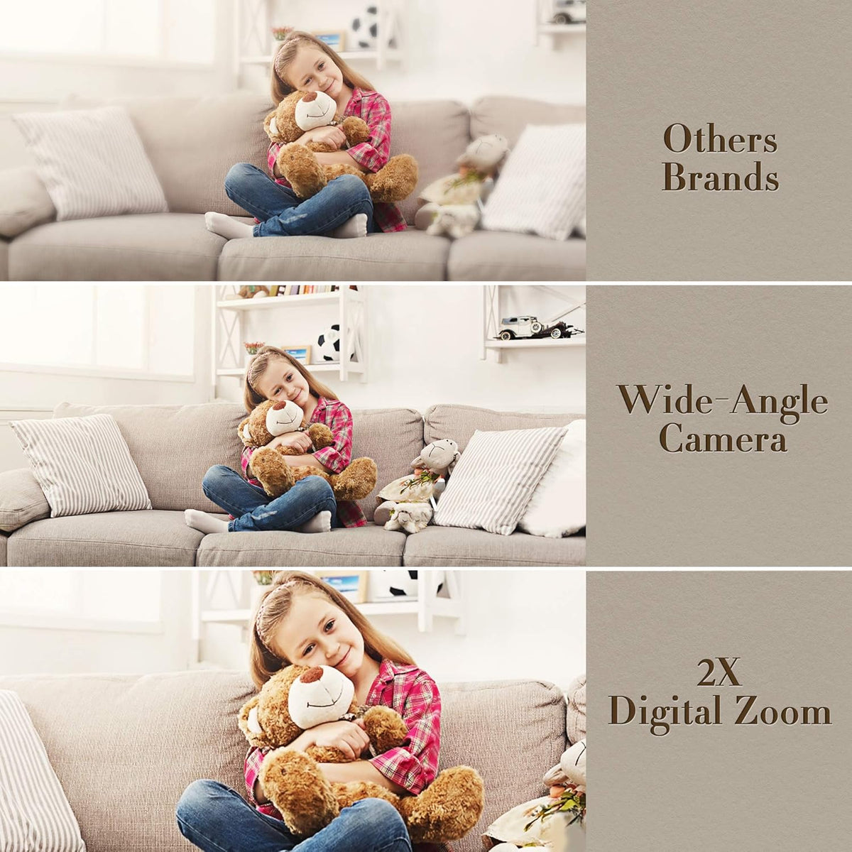4.3 1080P HD Split-Screen Video Baby Monitor with 2 Cameras and Audio I544