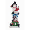 Solar Stacked Snowmen Garden Statuary C308