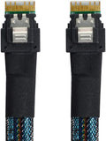 NGFF M-Key NVME to SFF-8654 Slimline SAS Card Adapter and U.2 SFF-8639 NVME PCIe SSD Cable, Pack of 2 X95589