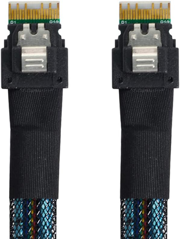 NGFF M-Key NVME to SFF-8654 Slimline SAS Card Adapter and U.2 SFF-8639 NVME PCIe SSD Cable, Pack of 2 X95589
