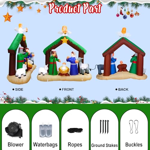 10FT Pink Inflatable Nutcracker with Built-in LED F710091