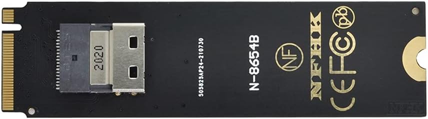NGFF M-Key NVME to SFF-8654 Slimline SAS Card Adapter and U.2 SFF-8639 NVME PCIe SSD Cable, Pack of 2 X95589