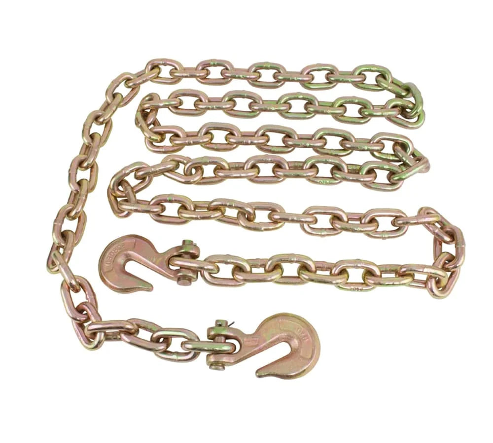 4 Pack 1/2 Inch x 20 FT Grade 70 Binder Chain with Clevis Grab Hooks R371
