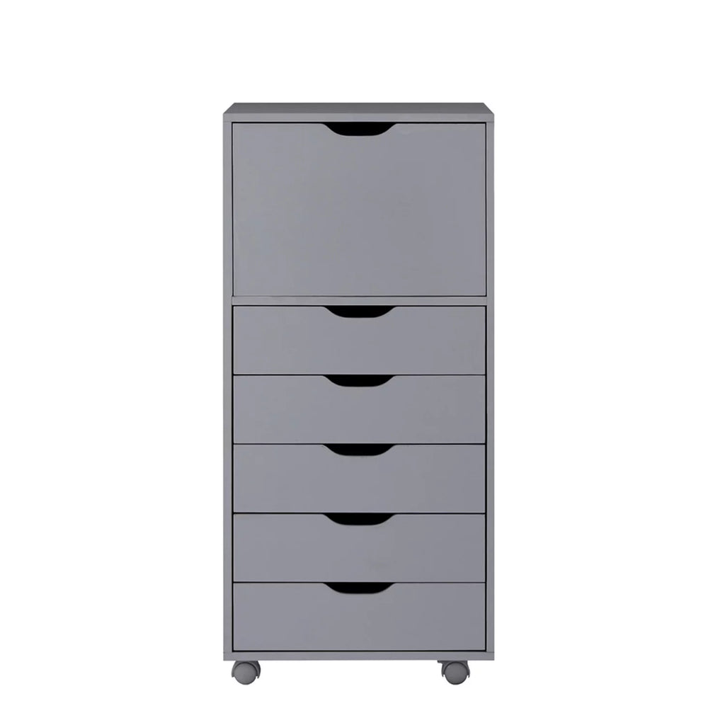 6 Drawer Gray Office Storage Cabinet R440292