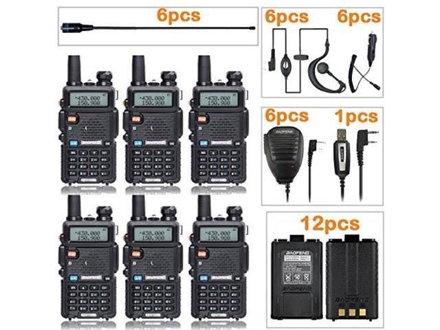 Dual Band Two Way Radio Black 6 Pack Y506694