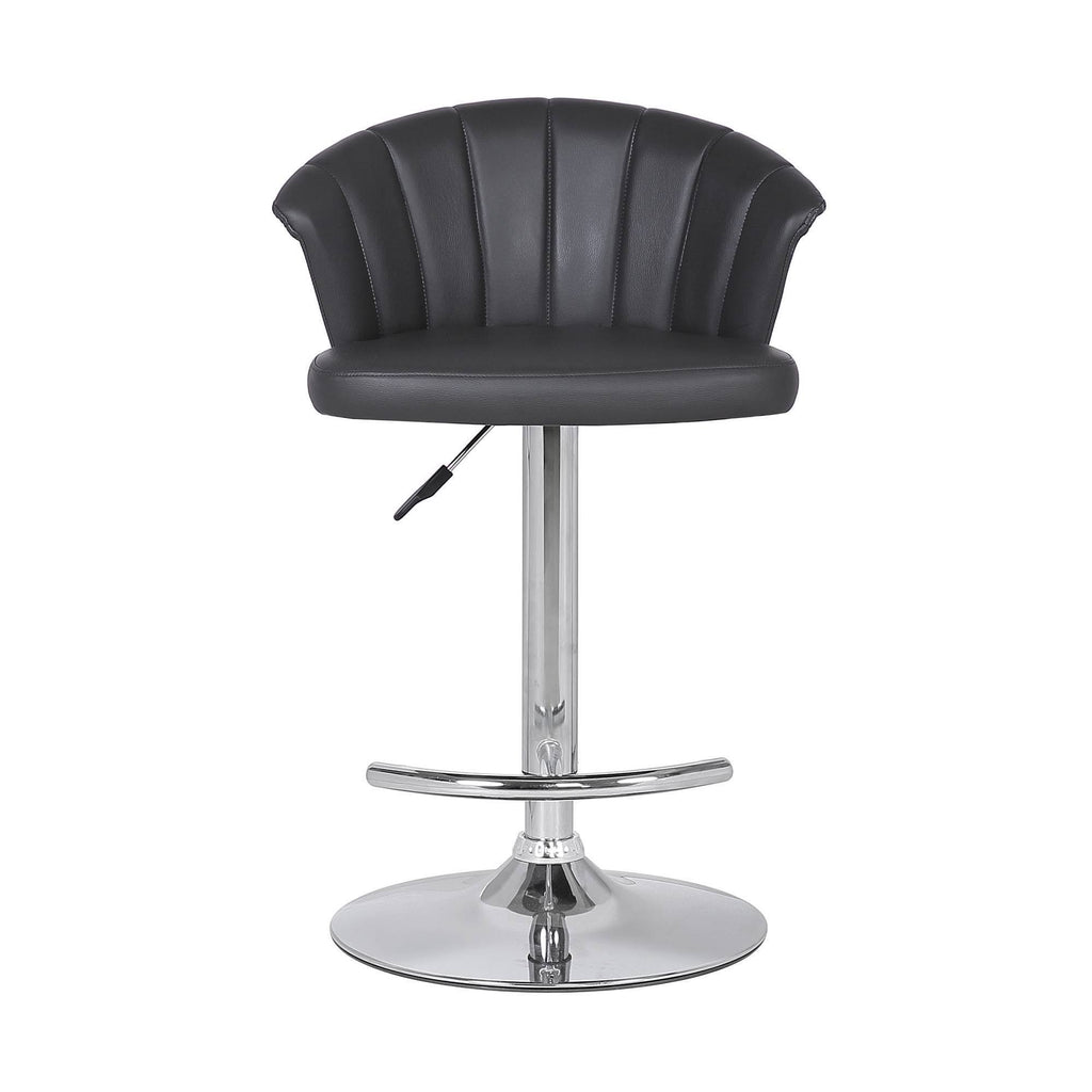 Grey Faux Leather Bar Stool C728305